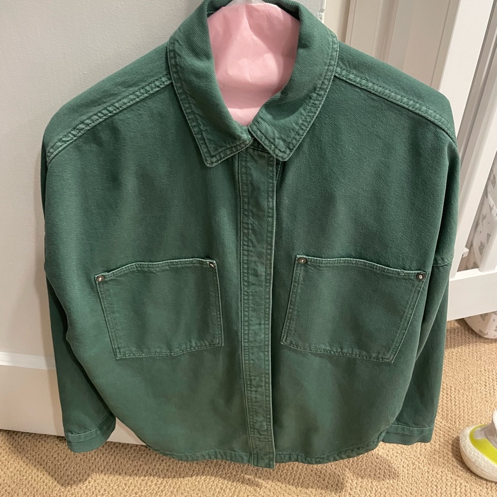 Zara green jacket small